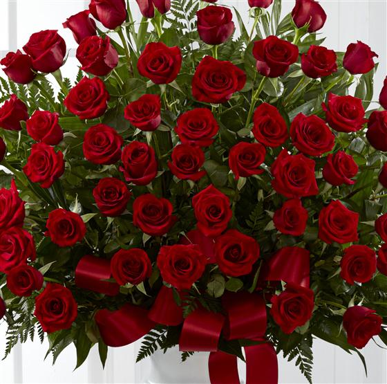 Extra Large Red Rose Service Arrangement - Funeral Flowers Tallaght